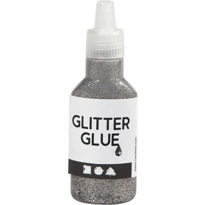 Afbeelding van Creativ Company Glitterlijm Zilver, 25ml