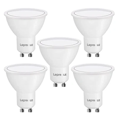 Afbeelding van Lepro GU10 LED koudwit, 5W 450 lumen lamp 5000 Kelvin niet dimbaar, 5 pack