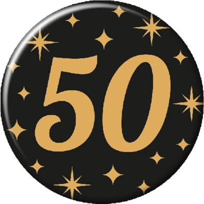 Afbeelding van Button 50 jaar Classy per stuk