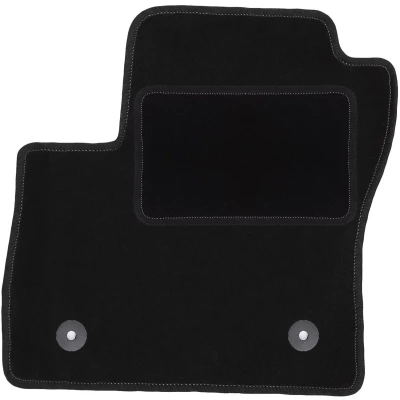 Afbeelding van Wielganizator Zwarte pasvorm bestuurdersmat, geschikt voor: Ford C MAX MK2 Minivan (2011 2015) deurmat bestuurderszijde velours automatten
