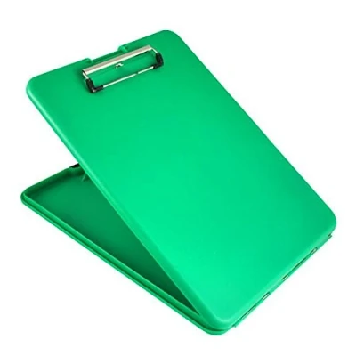 Afbeelding van Läufer SlimMate Portable Desktop Klembord met binnenvak, voor DIN A4 bijzonder vlak, afgeronde hoeken, boven openend, kunststof groen