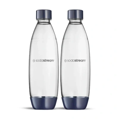 Afbeelding van Sodastream Vaatwasmachinebestendige zekeringsflessen voor bruiswatertoestellen DUO, TERRA, E ART, GAA, donkerblauw, 2 stuks