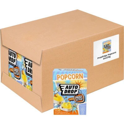 Afbeelding van Autodrop Proefritje Popcorn Snoep 6 doosjes x 220 gram