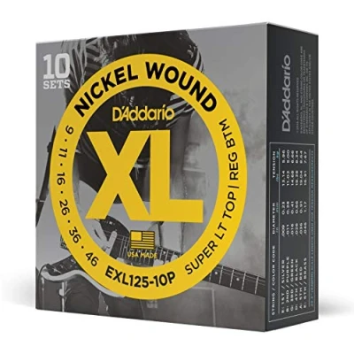 Afbeelding van D&#039;Addario EXL125 10P 09 46 10er Set nikkel omwonden Elektrische gitaarsnaren