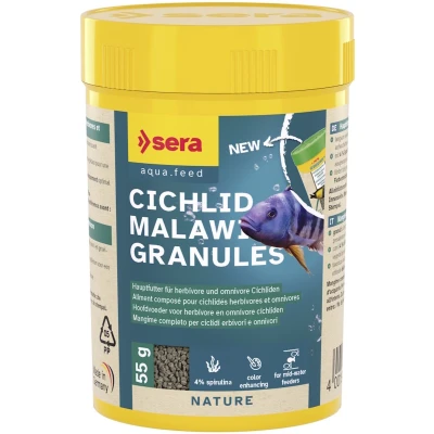 Afbeelding van sera Granugreen Nature 100 ml (55 g) hoofdvoer voor Oost Afrikaanse cichliden, voer Malawi