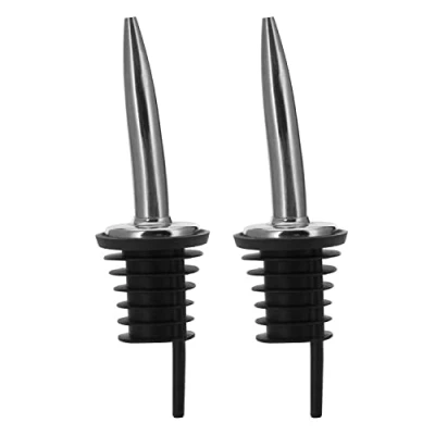 Afbeelding van Westmark 2 sterke drank draadschenktuit voor flessen, met luchtbuizen, kunststof kurk, roestvrij staal, Inox gastro, zwart/verchroomd, 47302280