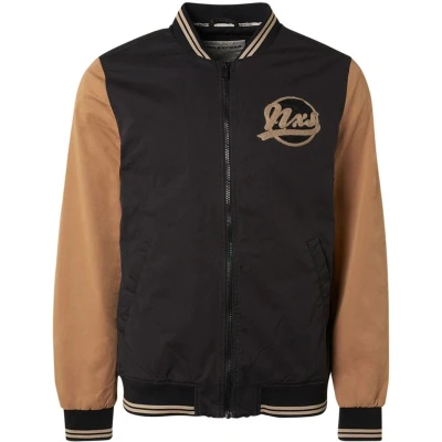 Afbeelding van No Excess Bomber Jas Zwart maat M Heren Bomberjas met Regular fit Pasvorm Katoen Suitable Herenkleding