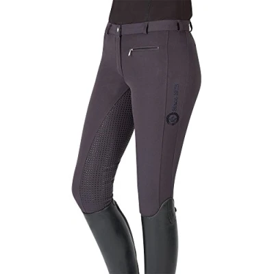 Afbeelding van PFIFF 102235 dames rijbroek Yasmin met siliconen grip trim, antraciet 42