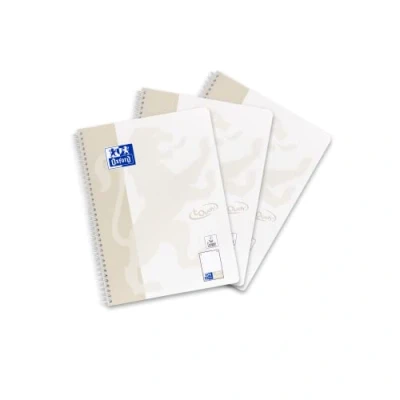 Afbeelding van Oxford Touch Collegeblok A4 puntsgeruit/gestippeld, 160 seoten, lichtgrijs, 3 stuks