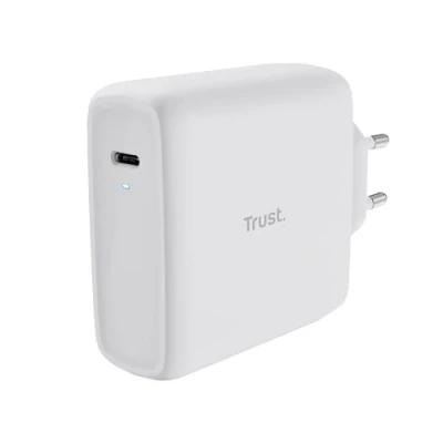 Afbeelding van Trust Maxo 100W USB C Laptoplader Adapter voor Macbook &amp; Laptop Wit