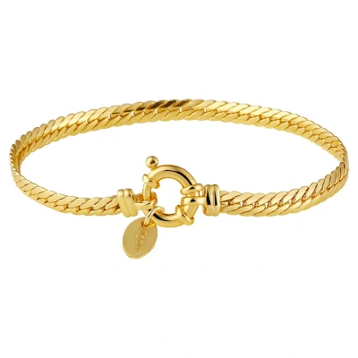 Afbeelding van Armband Zilgold Visgraatschakel geelgoud zilveren kern 4,4 mm 19 cm
