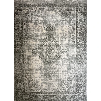 Afbeelding van Istanbul Vintage Vloerkleed Laagpolig Retro Tapijt Creme Groen Rechthoek Polypropyleen 280x380cm