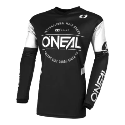 Afbeelding van Oneal Element Brand Motorcross Jersey, zwart wit, afmeting 2XL voor man