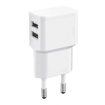 Afbeelding van Wicked Chili Dual USB oplader, 12 W / 2400 mA Pro Series, universele voeding geschikt voor mobiele telefoon, Watch, powerbank en bluetooth luidspreker, 2 voudige voedingsadapter (netstekker 90