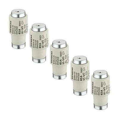 Afbeelding van SIEMENS Ingenuity for life x5 stuks DIAZED zekeringinzetstukken 500V E33 63A