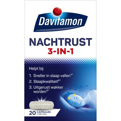 Afbeelding van Davitamon Nachtrust 3 in 1, 20 capsules