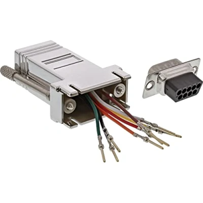 Afbeelding van InLine® Adapter, 9 pins D Sub M naar RJ45 V, metaal gecoat