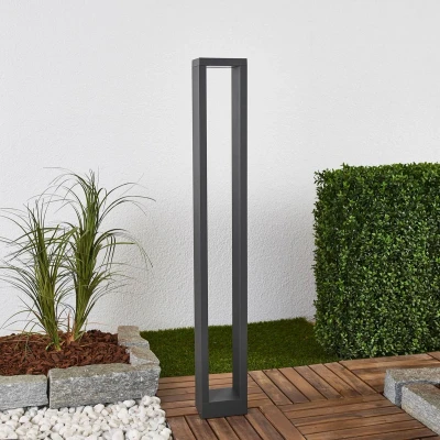 Afbeelding van Lucande LED buitenlamp Gegoten aluminium H: 90 cm grafietgrijs