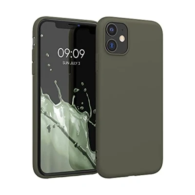 Afbeelding van kwmobile telefoonhoesje geschikt voor Apple iPhone 11 Hoesje smartphone Back cover in mat olijfgroen