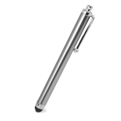 Afbeelding van OcioDual Capacitieve Pen voor Touchscreens, Zilver, Touchpen Compatibel met Smartphones, Tablets, Monitoren, Universele Metalen Aanwijzer, Rubberen Punt, Touchscreen Stylus