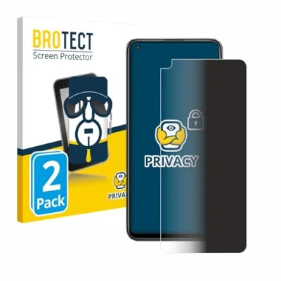 Afbeelding van BROTECT privacy screenprotector voor Xiaomi Redmi Note 9T 5G Folie Beschermfolie Blauwlichtfilter (2 Stuks)