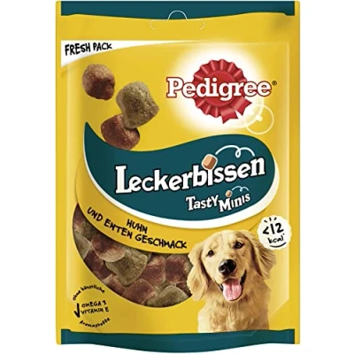 Afbeelding van 6x130g Tasty Mini&#039;s Chewy Cubes Kip &amp; Eend Pedigree Hondensnacks