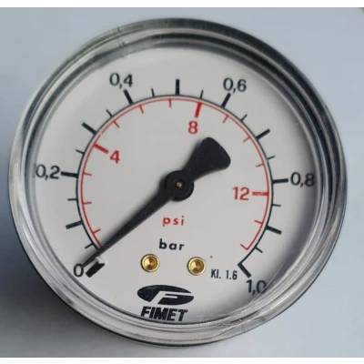 Afbeelding van MANOMETER 1/4&quot; A.A. Ø 63 MM 0 1 BAR