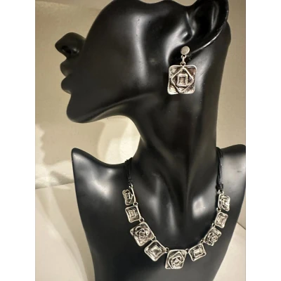 Afbeelding van Boho style ketting en oorbellen