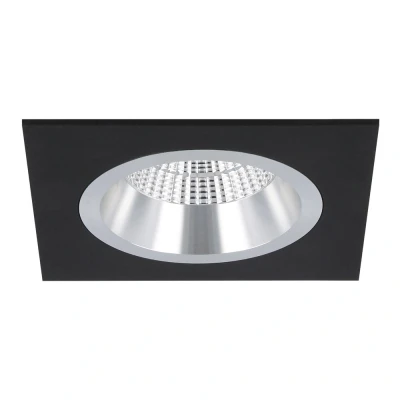Afbeelding van Yphix Milano Inbouwspot Zwart/aluminium Vierkant Verdiept 1 Lichtpunt 93x93mm LEDdirect.nl