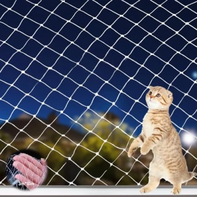 Afbeelding van Kattennet voor balkon, 3 x 10 m, kattenbeschermingsnet, balkonnet katten, 2,5 cm, maaswijdte, kattennet, zonder boren, raam, geschikt balkons, trappen, ramen,