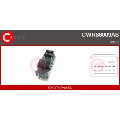 Afbeelding van CASCO CWR86009AS Schakelaar, raamopener Aan de bestuurderszijde TOYOTA: Yaris II Hatchback (XP9) 1.0 GPL, 1.33 VVT i, 1.4 D 4D, 1.3 i