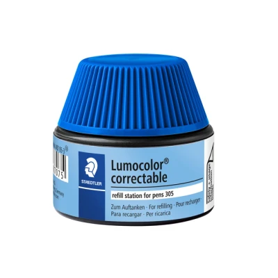 Afbeelding van Viltstiftvulling Staedtler Lumocolor 305 non permanent correctable blauw
