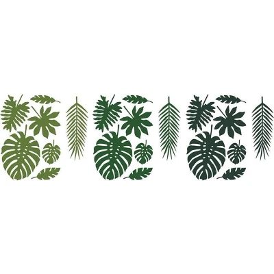 Afbeelding van Partydeco Aloha bladeren set 21 stuks
