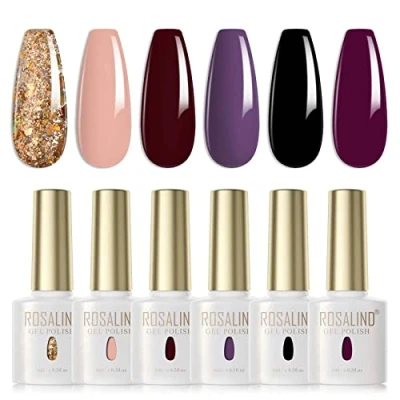 Afbeelding van ROSALIND UV Nagellak Set 6 kleuren Gelnagellak 25