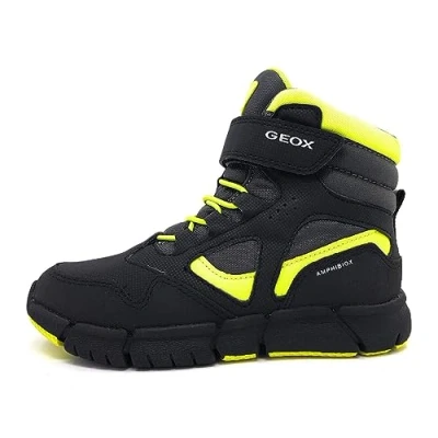 Afbeelding van Geox Jongens J Flexyper Boy B ABX enkellaars, Black Lime, 34 EU