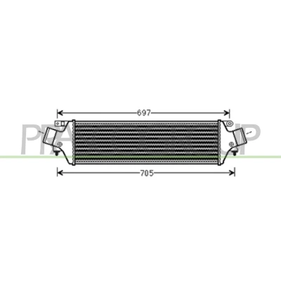 Afbeelding van Intercooler, inlaatluchtkoeler PRASCO AA344N001
