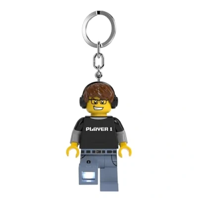 Afbeelding van Dungeons &amp; Dragons, Sleutelhanger, LEGO Minifigures Schlüsselanhänger mit Leuchtfunktion Video Game Guy 8 cm