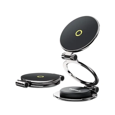 Afbeelding van Baseus MagPro II Magsafe Autohouder [2024 Upgrade Stronger] Universele autotelefoonhouder voor dashboard, 20 x N56 magneten &amp; 360 rotatie, iPhone 12 16 serie, alle telefoons met metalen ring