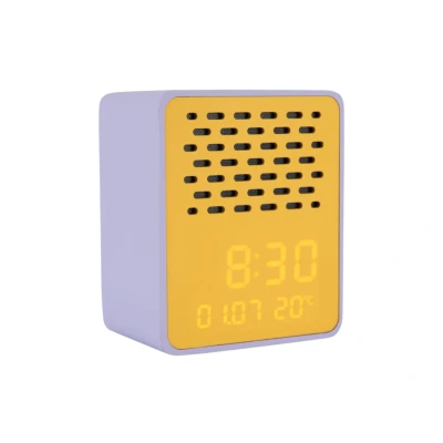 Afbeelding van Karlsson Wekker Funky Vibes Paars Geel 9,5x6,5x11,5cm Nice thingZ alarmklok