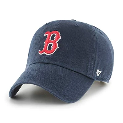 Afbeelding van 47 MLB Boston Red Sox Clean Up Unisex baseballpet, verstelbare riem en gesp, rood logo, kleur marineblauw, one size