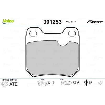Afbeelding van Valeo Remblokset 301253
