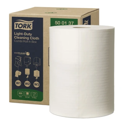 Afbeelding van Light Duty Reinigingsdoek W4 Premium Wit 600vel Doos met 1 Combirol