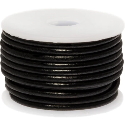 Afbeelding van DQ Leer Regular (3 mm) Black (5 Meter)