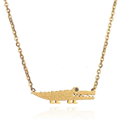 Afbeelding van Cilla Jewels dames ketting Edelstaal Alligator Goudkleurig