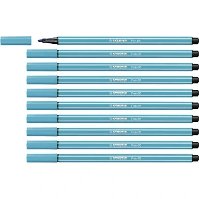 Afbeelding van STABILO Pen 68 Premium Viltstift Lichtblauw Doos 10 stuks