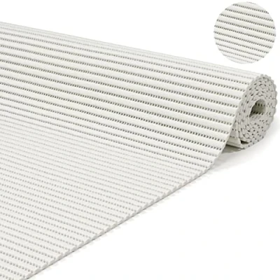 Afbeelding van ANRO Badmat, zachte schuimmat, bad en douchemat, antislip, badloper, effen, wit, 100 x 65 cm