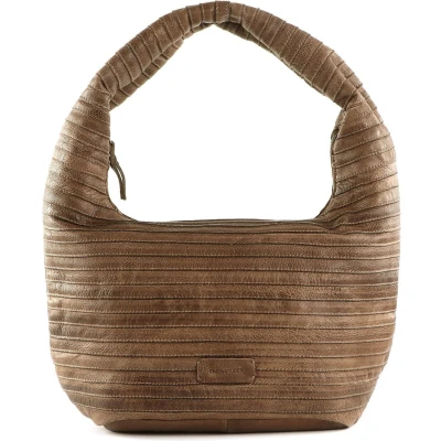 Afbeelding van FREDsBRUDER Leren Schoudertas Lift Hobo Hazelnut Bruine