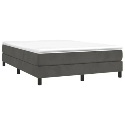 Afbeelding van Boxspringframe fluweel donkergrijs 140x200 cm