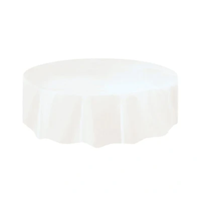 Afbeelding van Tafelkleed rond wit 213cm