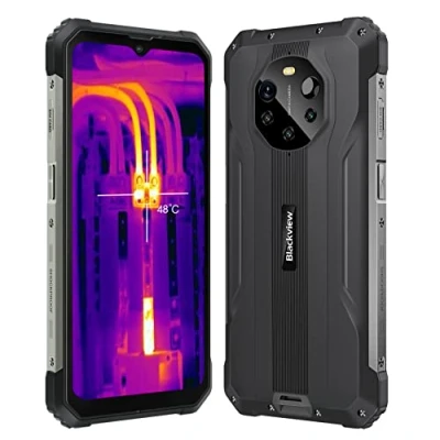 Afbeelding van Blackview 5G Warmtebeeldcamera, outdoor, smartphone zonder abonnement, BL8800 Pro, 50 MP quadcamera, Dimensity 700 8 GB + 128 GB, 6,58 inch FHD+, 8380 mAh accu, 33 W snelladen, IP68 robuust, NFC, GPS,